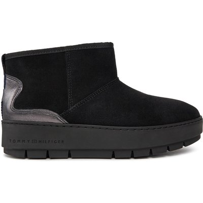 Schneeschuhe Tommy Hilfiger Metallic Suede Snowboot FW0FW07850 Schwarz