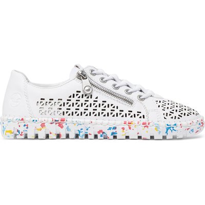 Halbschuhe Rieker M2357-80 Weiß