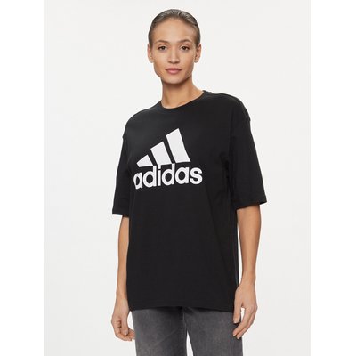 adidas T-Shirt Essentials Big Logo Boyfriend T-Shirt HR4931 Schwarz Loose Fit