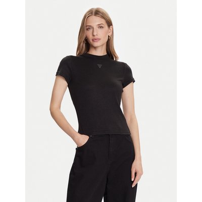 Guess T-Shirt W5BP07 KCGM2 Schwarz Slim Fit