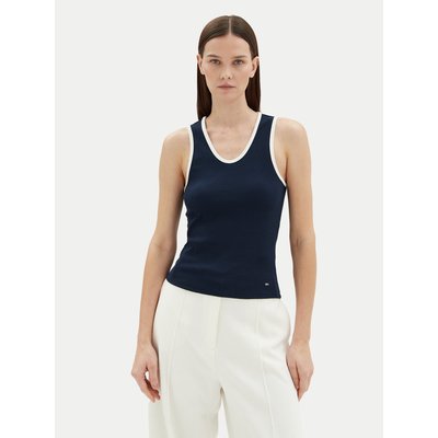 Tommy Hilfiger Top WW0WW44572 Dunkelblau Slim Fit