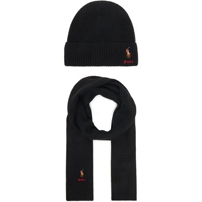 Set Schal und Mütze Polo Ralph Lauren 455981430003 Schwarz