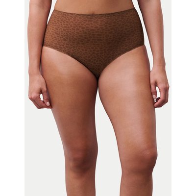 Chantelle Klassischer Damenslip mit hoher Taille Soft Stretch C11D70 Braun