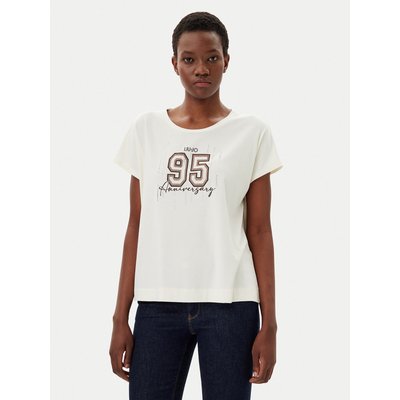 Liu Jo Sport T-Shirt TA5268 JS005 Écru Regular Fit