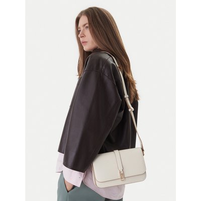 Handtasche Tommy Hilfiger Th Libre Flap Crossover AW0AW17723 Creme