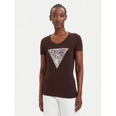 Guess T-Shirt W6GI19 K3042 Braun Regular Fit