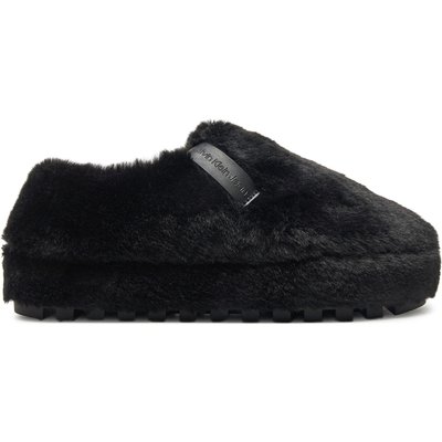 Hausschuhe Calvin Klein Jeans Home Anke Slipper Wn Fur YW0YW01596 Schwarz