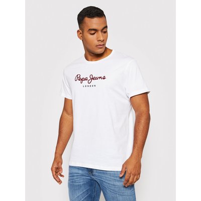 Pepe Jeans T-Shirt Eggo PM508208 Weiß Regular Fit