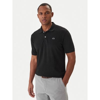 La Martina Poloshirt BPMP01 PK031 Schwarz Regular Fit