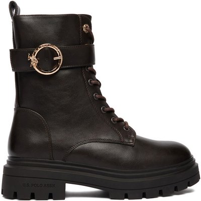 Schnürstiefeletten U.S. Polo Assn. EO-SVETA002W/GY1 Braun