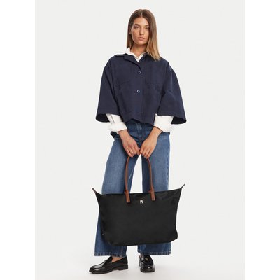Handtasche Tommy Hilfiger Popette Maxi Tote AW0AW17996 Schwarz