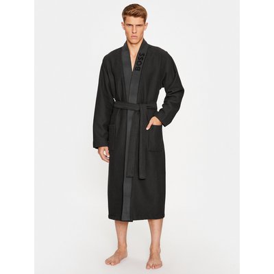 Boss Bademantel Waffle Kimono 50469787 Schwarz