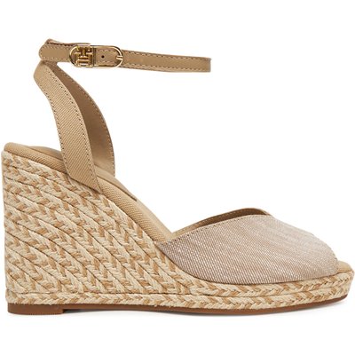 Espadrilles Tommy Hilfiger Chambray High Wedge Espadrille FW0FW08588 Beige