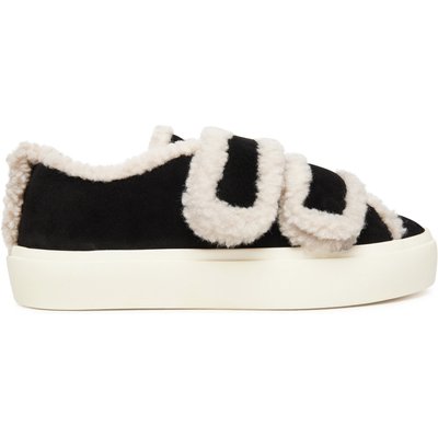 Sneakers Inuikii Shearling Low Velcro 1001.001.0231 Schwarz