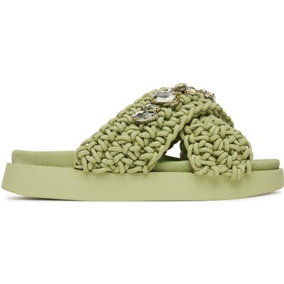 Pantoletten Inuikii Woven Stones 70104-106 Grün