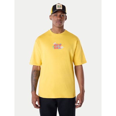 New Era T-Shirt 60596304 Gelb Regular Fit