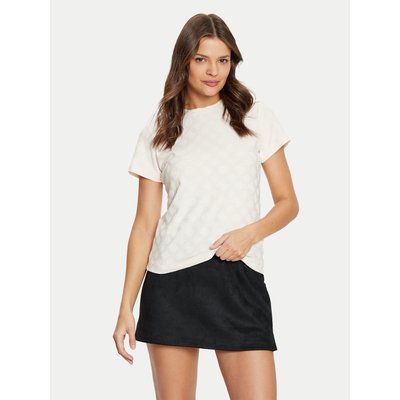 Guess T-Shirt V5RI02 KCLG2 Écru Regular Fit