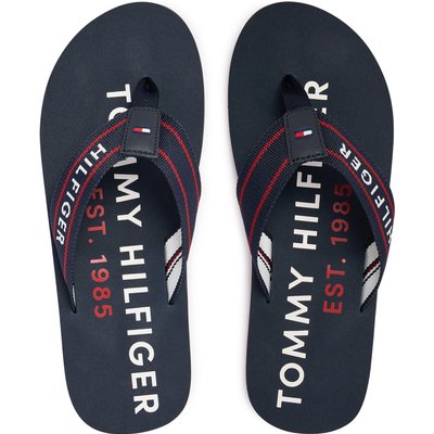 Zehentrenner Tommy Hilfiger Sporty Hilfiger Beach Sandal FM0FM05805 Dunkelblau