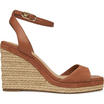 Espadrilles Tommy Hilfiger Leather & Suede High Wedge Espad FW0FW08803 Braun