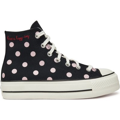 Sneakers aus Stoff Converse Chuck Taylor All Star Lift Platform Polka Dots A10688C Schwarz