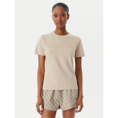 Guess T-Shirt V6RI20 J1314 Beige Regular Fit