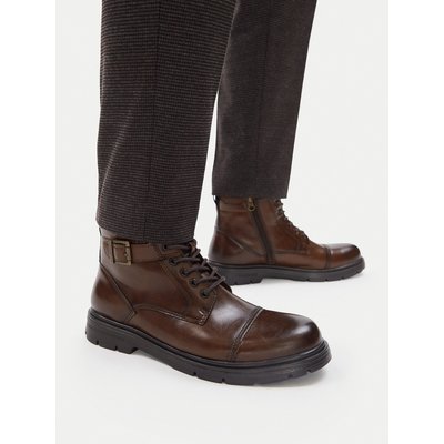Schnürschuhe Lanetti BENGAL-03 MBS Braun