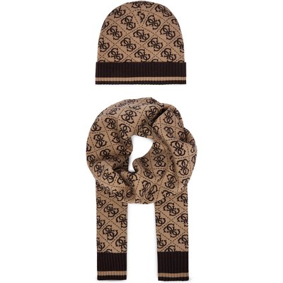 Set Schal und Mütze Guess GFBOXM P6102 Beige