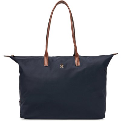 Handtasche Tommy Hilfiger Popette Maxi Tote AW0AW17996 Dunkelblau