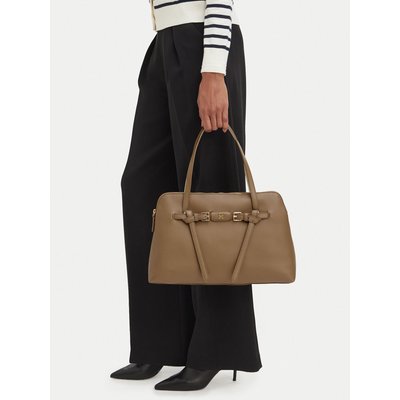 Handtasche Tommy Hilfiger Th Buckle Tote AW0AW19032 Beige