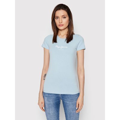 Pepe Jeans T-Shirt New Virgina PL505202 Blau Slim Fit