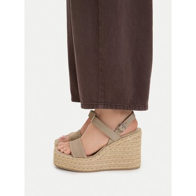 Espadrilles Calvin Klein Wedge Espad 70 Webbing Lth HW0HW02901 Beige