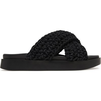 Pantoletten Inuikii Woven 1004.003.0062 Schwarz
