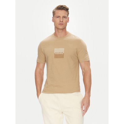 HUGO T-Shirt Dusplit 50542784 Beige Regular Fit