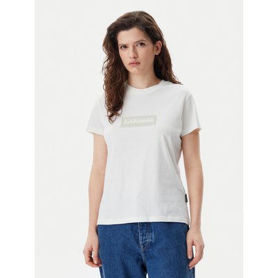 Napapijri T-Shirt NP0A4IP1 Weiß Regular Fit