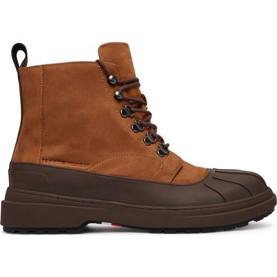 Schnürschuhe Tommy Hilfiger Outdoor Rubber Lth Boot Wpm FM0FM05957 Braun