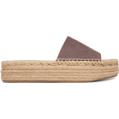 Espadrilles Calvin Klein Flatf Espa Mule Nub Mg HW0HW02890 Braun