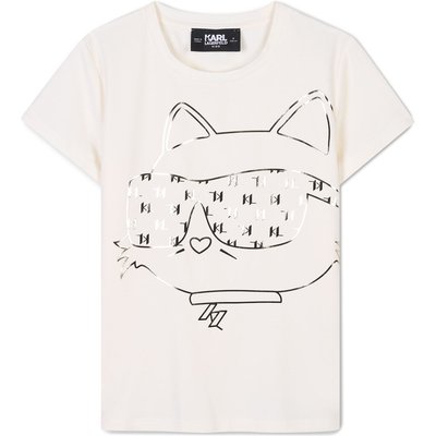 Karl Lagerfeld Kids T-Shirt Z30447 D Écru Regular Fit