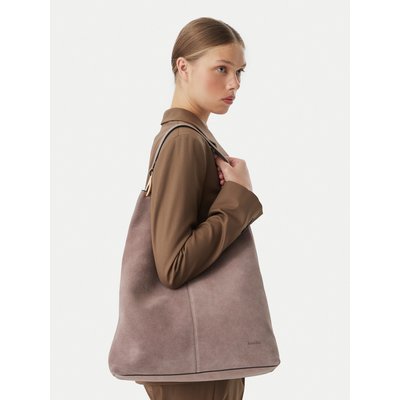 Handtasche Calvin Klein Slouchy Suedelarge Shoulder Bag LV04F3690G Braun