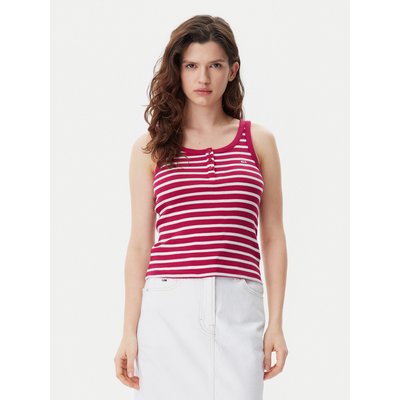 Tommy Jeans Top DW0DW19492 Rot Slim Fit