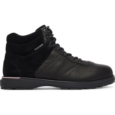 Schnürschuhe Tommy Hilfiger Corporate Outdoor Warm Lth Boot FM0FM05991 Schwarz