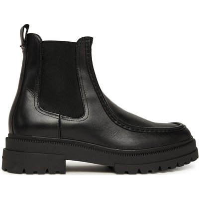 Klassische Stiefeletten Tommy Hilfiger Th Chunky Dress Casual Chel FM0FM05763 Schwarz