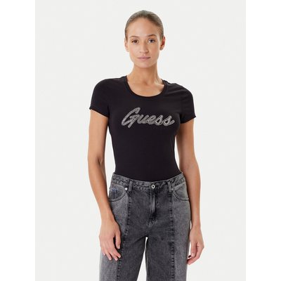Guess T-Shirt W5YI16 J1314 Schwarz Regular Fit