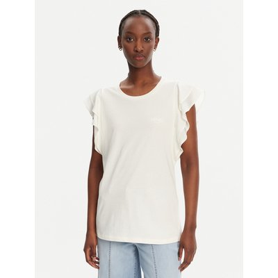 Liu Jo Sport Bluse TA5178 J5904 Weiß Regular Fit