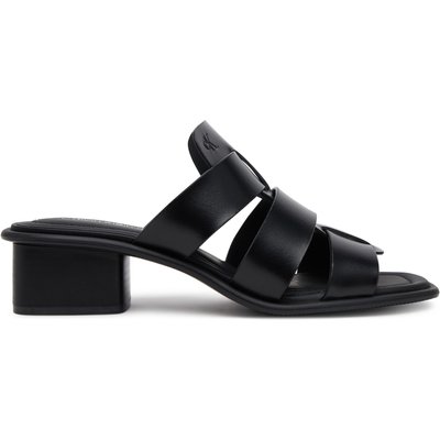 Pantoletten Calvin Klein Jeans Heel Square Mg Lth YW0YW01702 Schwarz