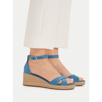 Espadrilles Tommy Hilfiger Hemp Crossover Strap Wedge Espadrilles FW0FW09332 Blau
