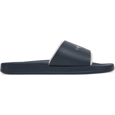 Pantoletten Calvin Klein Jeans Slide Rubber Neoprene Monologo YM0YM00361 Dunkelblau