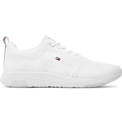 Sneakers Tommy Hilfiger Corporate Knit Rib Runner FM0FM02838 Weiß