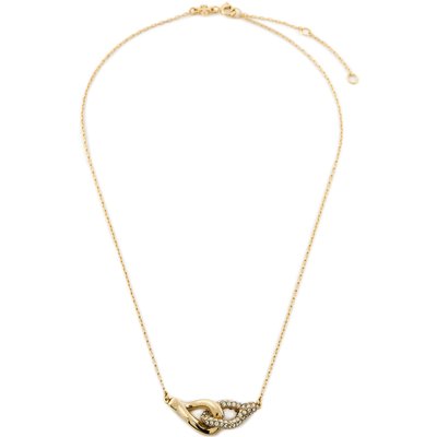 Halskette Tory Burch Interlocking Wishbone Pendant 161070 Goldfarben