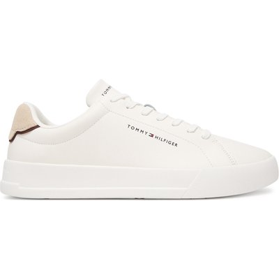 Sneakers Tommy Hilfiger Th Court Lth Detail Ess FM0FM05367 Weiß
