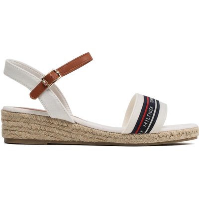 Espadrilles Tommy Hilfiger Rope Wedge T3A7-32777-0048X100 S Weiß